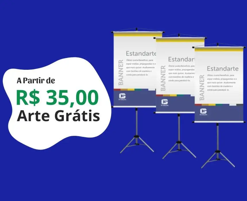 Banner de impressão personalizado com logo da empresa